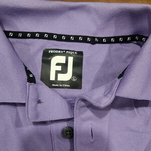 FootJoy Prodry Pique Mens Large Violet Short Sleeve Polo Hunters Oak Golf Club